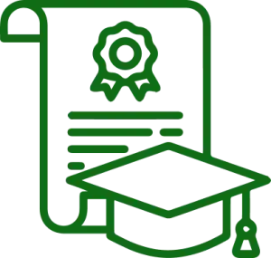 Diploma con sello y birrete