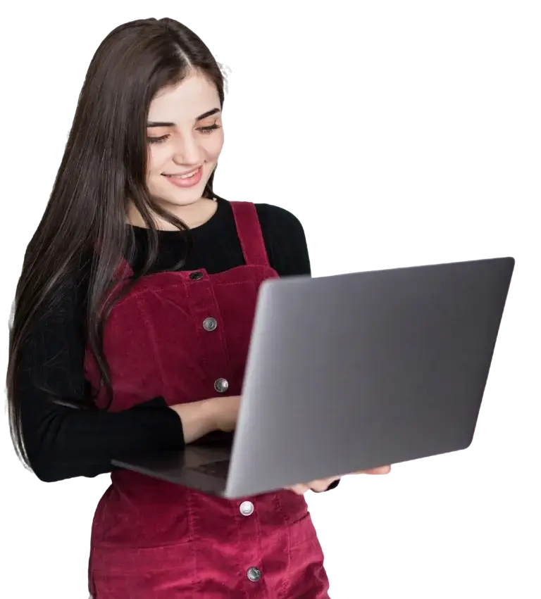 Mujer con portátil