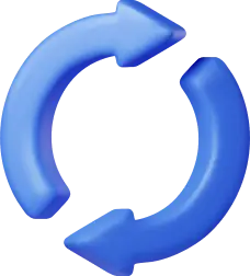 Flechas circulares azules