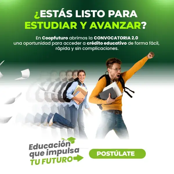 Estudiante feliz accediendo a crédito educativo para continuar su carrera profesional.