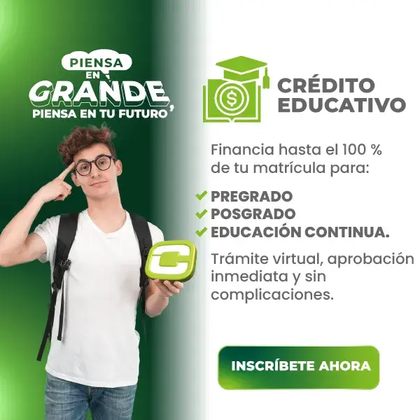 Estudiante accediendo a crédito educativo con coopfuturo